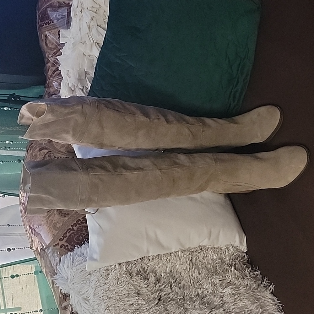 Franco Sarto long boots size 9 elegant excellent condition color tan - Picture 7 of 17